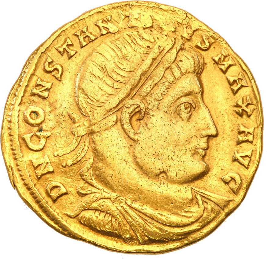 Cesarstwo Rzymskie. Konstantyn Wielki (307-337). 1 1/2 solidusa + książka